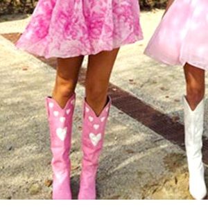 Love shack fancy dupe cowboy pink heart boots size 11